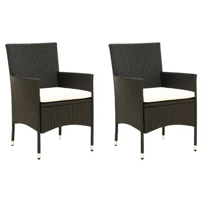 Zdjęcie produktu dla VidaXL 316680, Taras, Obite siedzisko, Poliester, Technorattan, Stal, Kremowy, Biały, 610 mm, 600 mm