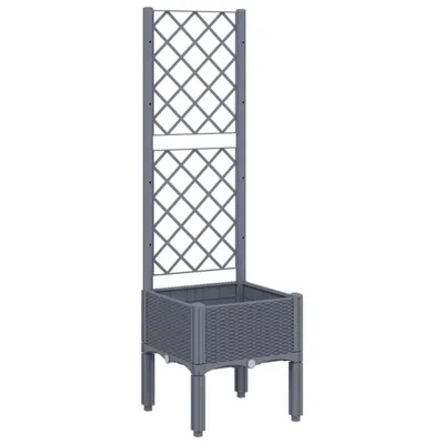 Immagine prodotto di Fioriera Giardino con Traliccio Grigio Blu 40x40x142 cm PP