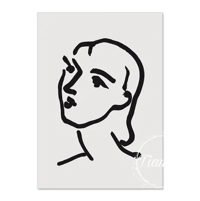 Produktbild von TPFLiving Kunstdruck LW-1206 (OHNE RAHMEN) Poster - Leinwand - Wandbild - Hochauflösender Giclée-Druck, langlebig und hochwertig - Abstrakte Frauenmotive von Henri Matisse -  - Größe: 50x75cm