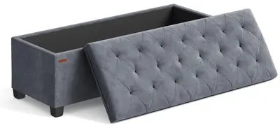 Obrázek produktu pro Bankovka - Postelní bankovka - Úložný prostor v ložnici - Ložnice - Úložné prostory - 38 cm x 110 cm x 38 cm - Tmavě šedá