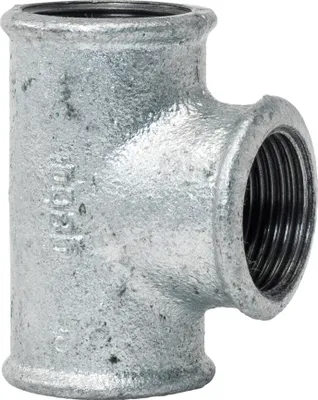 Produktbild von T-Stück 1" x 1/2" x 1" reduziert verzinkt : 1 Zoll IG x 1/2 Zoll IG Größe: 1 Zoll IG x 1/2 Zoll IG