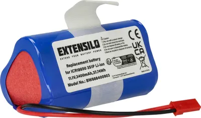 Produktbild von EXTENSILO Akku kompatibel mit Ecovacs CEN250, ML009, V700 Staubsauger (3400 mAh, 11,1 V, Li-Ion)