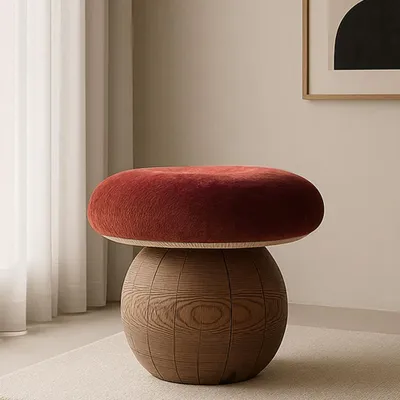 Produktbild von Massivholz Kinderhocker, Sitzhocker, für Wohnzimmer & Eingangsbereich, Schuhwechselhocker, Praktischer Beistellhocker für Sofa 42x42x38cm【MGD56G】