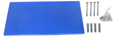 Image de Panneau Mural Panelclick 1500x400 Bleu + 8 Hook Bleu 400x1500x35 - Simonrack