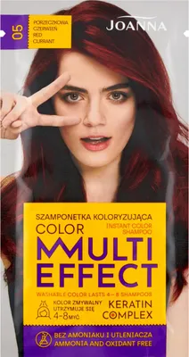 Produktbild von Joanna Multi Effect Color Keratin Complex Shampoo - 05 Johannisbeerrot 35 g
