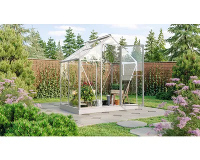 Produktbild von Vitavia Gewächshaus "Triton 2500" inkl. Stahlfundament aluminium eloxiert 2,5 m² 3 mm ESG