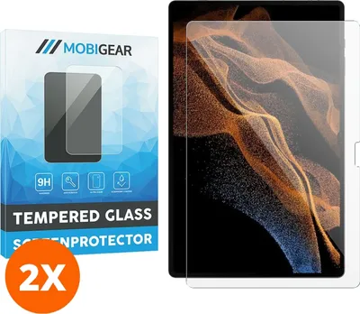 Produktbild von Mobigear 9.00 Samsung Galaxy Tab S8 Ultra Panzerglas Gehärtetes Glas Displayschutz - Hüllenfreundlich (2er Pack)