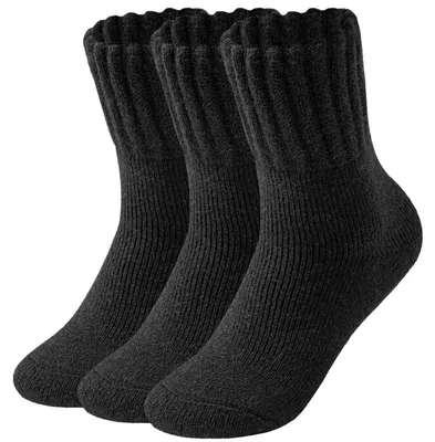 Immagine prodotto di Calze termiche da donna, calde, spesse e confortevoli, ideali per l'inverno, taglia 39-42, colore nero, confezione da 3 paia