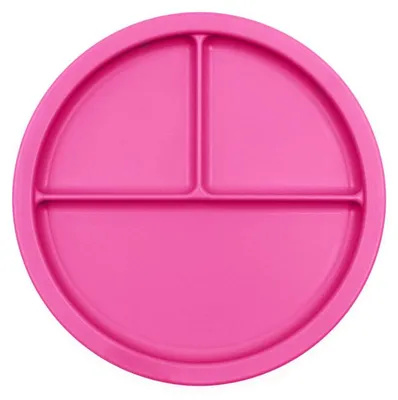 Imagen del producto de ARK: Plato terapéutico de plástico para niños, dividido, color rosa, vajilla para comer