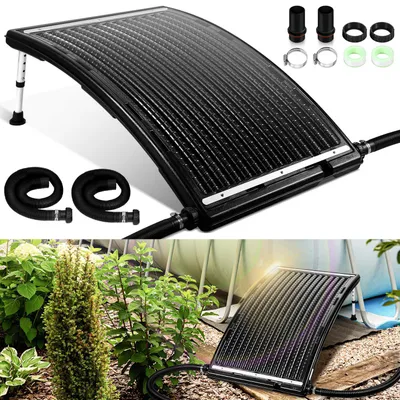 Produktbild von Fiqops Sonnenkollektor Solar Poolheizung Solarheizung Pool Heizungen Solaranlage Warmwasser Gartendusche 110 x 69 x 14 cm fuer Pool