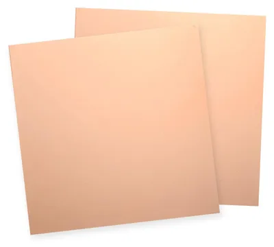 Kupferplatte 50x50 mm, 0,8 mm, 2 Stück, Roségold