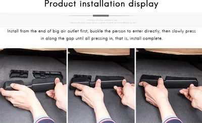 Immagine prodotto di 2 coperture di sfiato sotto il sedile in ABS per griglia di uscita dell'aria condizionata posteriore dell'auto
