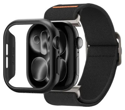 Produktbild von Spigen Fit Lite Ultra + Thin Fit Apple Watch 10 / 11 / 12 46 mm Schwarz