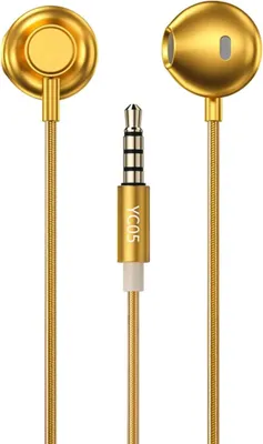 Image de WEKOME YC05 Sakin Series - Casque d'écoute filaire avec jack 3,5 mm (Gold)