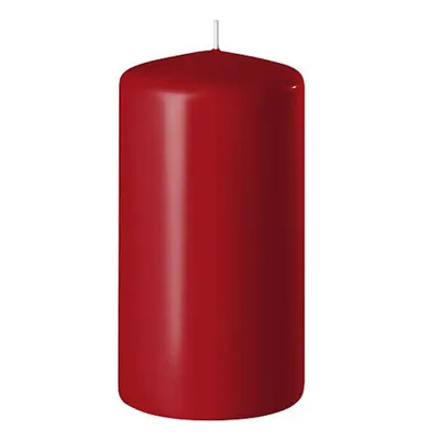 Produktbild von Stumpenkerze Kerze 80x60mm selbstverlöschend sichere Kerze Dekokerze Tischkerze, Farbe:rubin