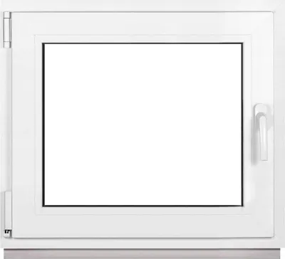 Obrázek produktu pro Plastová okna Framex pro sklepy bílá Šířka x výška 80 x 65 cm (800 x 650 mm) dvojitá (32 mm) otočná/sklopná DIN levá - Premium - všechny velikosti