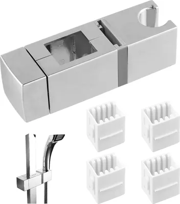 Produktbild von Famanu Handbrausehalter mit Verstellbaren Befestigungsklemmen für Verschiedene Duschstangen