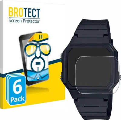 Produktbild von 6x Für Casio Uni F-91W Schutzfolie BROTECT Displayschutz Display Schutz Folie Klar Transparent