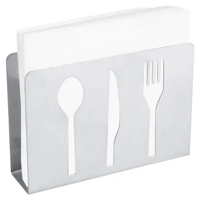 Serviettenhalter aus Edelstahl, freistehend, 12x3x8,6 cm