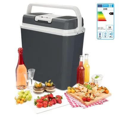 Immagine prodotto di Jopassy box frigo 24 litri 12V 230V Thermobox Box scaldavivande Thermokorb WÄRMT KÜHLT Box frigo elettrico per auto barca campeggio A++ con modalità ECO Mini frigo borsa frigo
