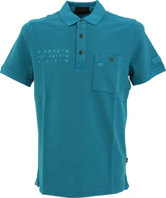 Produktbild von 28092 Camel Active, , kurzarm Polohemd Poloshirt, Pique, blue, XL