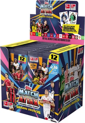 Produktbild von Topps Match Attax Bundesliga 2025/26 - 1 Display (36 Booster)+ Heartforcards® Versandschutz