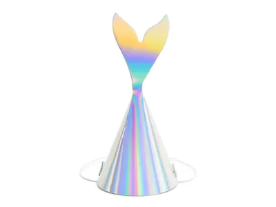 Obrázek produktu pro Párty čepičky holoografické s ploutví 6ks 18cm