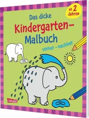 Obrázok produktu pre Ausmalbilder für Kita-Kinder: Das dicke Kindergarten-Malbuch: vorher und nachher