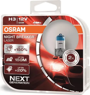 Produktbild von OSRAM H3 Night Breaker Laser Next Generation 150%, 2ks