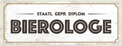 Produktbild von vianmo Holzschild 10x27 cm staatlich er Bierologe