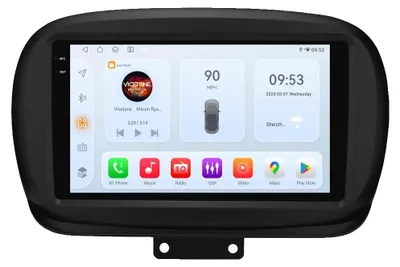 Productafbeelding van Multimediaspeler voor auto's, schermgrootte, compatibiliteit met smartphones, compatibel met FIAT 500X (2014-2020), model QS6 KI AHDC2