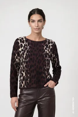 Produktbild von monari Pullover 569 black coffee 38, KI-generiertes Bild