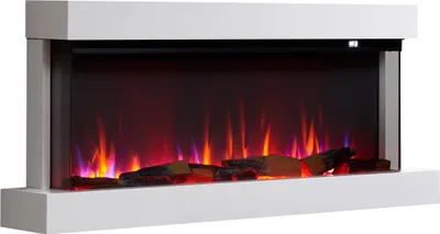 Produktbild von Elektrokamin BALDERIA Achilles (L) - Wandkamin mit Heizung - Weiß