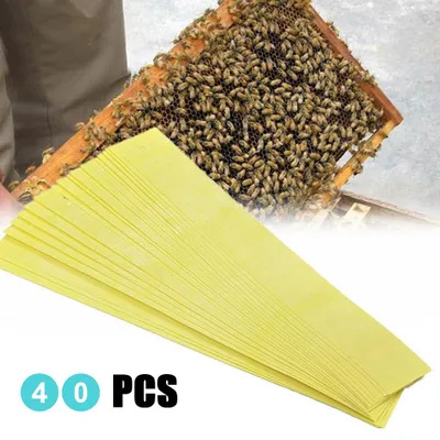 Zdjęcie produktu dla Pszczelarski lek przeciw warrozie, 40-częściowy zestaw pasków Manhao Fluvalinate Stripes