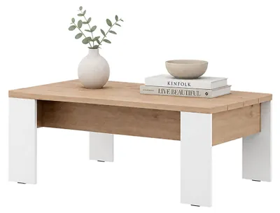 Produktbild von Bertona - Couchtisch, 120x67x43h cm Braun Eiche Knoten, Rechteckig