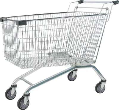 Zdjęcie produktu dla Wózek sklepowy zakupowy chromowany Mega-M YR 240l