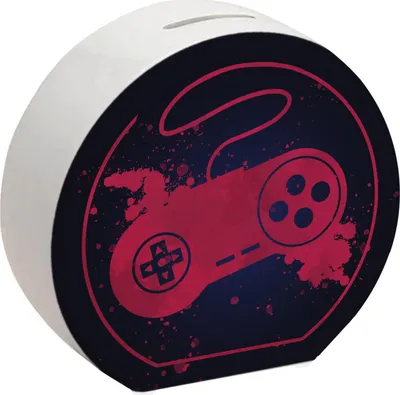 Produktbild von Spardose mit Retrocontroller in Rot für Videospieler
