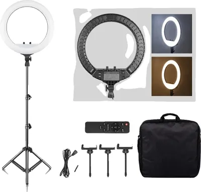 Obrázek produktu pro Kruhové světlo, stmívatelný jas, nastavitelný úhel 360°, 184 cm E