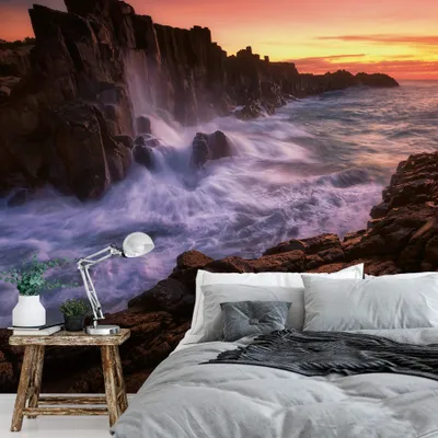 Produktbild von A.S. Création Vlies Fototapete Wasserfall Sea Cliff DD118924 Berge Designwalls