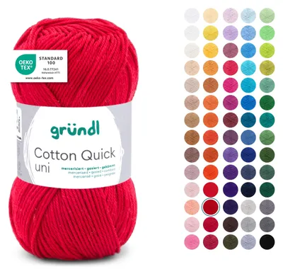 Productafbeelding van Gründl katoenen garen, Baumwolle Quick, uni kleur