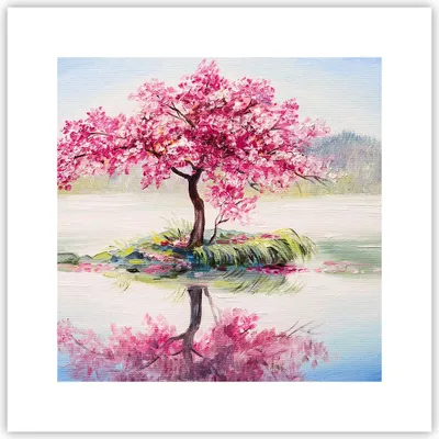 Produktbild von Poster - Poster ohne Rahmen - Baum Abstraktion - 30x30 cm - Wand Bild - Wanddeko - Wandbilder - Kunstposter - Wandposter - Bilder - Kunstdruck - Wanddekoration - Wandbild - P2XAC30x30-3805