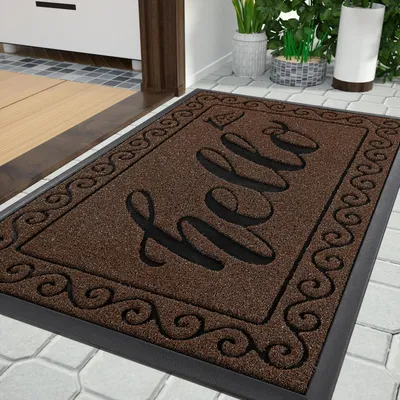 Produktbild von Fußmatte Außen Waschbar Wetterfest Rutschfest Schmutzfangmatte 120 x 80 cm Braun