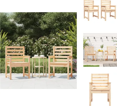 Produktbild von vidaXL Gartenstühle 2 Stk. 60x48x91 cm Massivholz Kiefer -  Gartenstühle