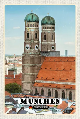 Produktbild von Holzschild München Frauenkirche Wandbild