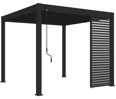 Image de Panneau brise-vue ventelles horizontales 1M Ombréa - Anthracite