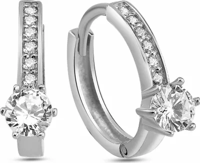 Produktbild von Dkeniz Creolen Creolen Solitär 925/- Sterling Silber