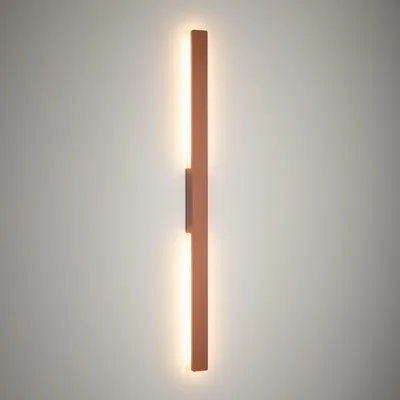 Produktbild von LED Außenwandleuchte Aluminium IP54 H: 100 cm Terrakotta länglich warmweiß 3000 K 1200 lm Modern