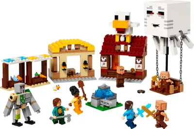 Produktbild von LEGO Minecraft Angriff des Ghast-Ballons - Gamerspielzeug für Kinder - Bauset zum Videospiel mit Haus, Huhn und Golem - Fanartikel zum Film für Jungen ab 10 Jahren - 21273
