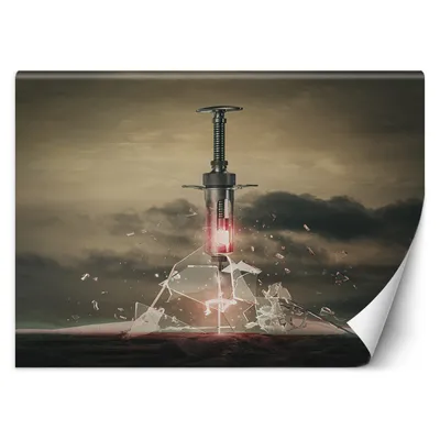 Produktbild von FOTOTAPETE Die große Spritze 450x315 cm VLIES Tapete Wandtapete Wandbilder Wanddekoration Design Wohnzimmer Schlafzimmer Flur Büro Küche