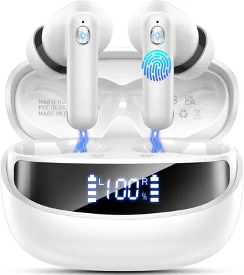 Produktbild von In-Ear-Kopfhörer Kabellos Bluetooth, 49 Std Spielzeit In Ear Kopfhörer mit ENC Noise Cancelling Mics, IP7 Wasserdicht Kabellose Kopfhörer